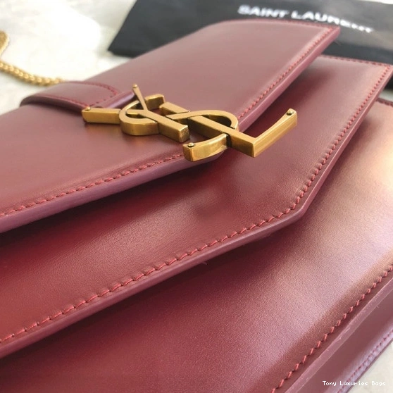Tony Luxuries BAG IN BURGUNDY SULPICE CHAIN MEDIUM YSL LEATHER 0822